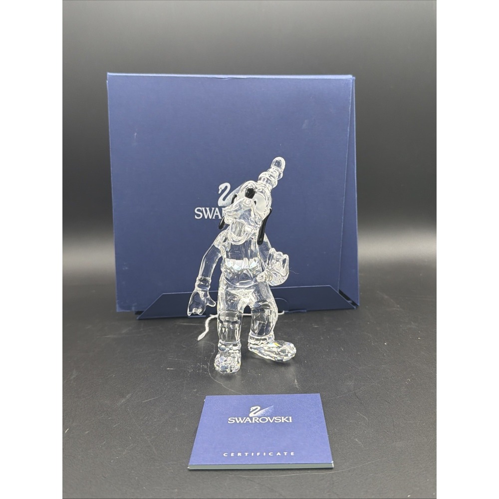Swarovski Disney Goofy 690716 Showcase Crystal Figurine Box COA Retired